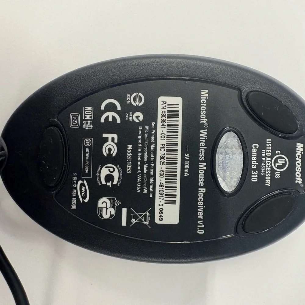 Microsoft Wireless Mouse Receiver v1.0 Model 1053
